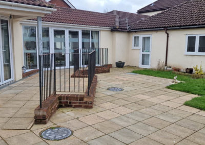 Patio area at Rose Cottage Nursing Home Swindon