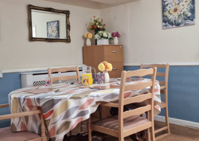 Dining room in Swindon Care Home