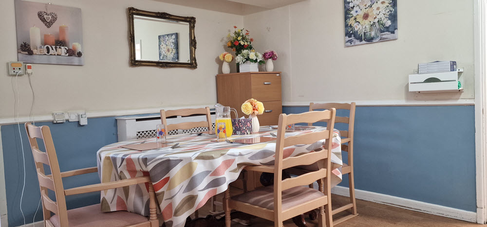 Dining room in Swindon Care Home